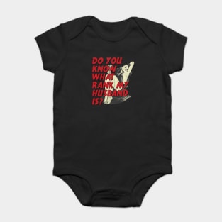 Military Spouse Rank Pin Up Baby Bodysuit